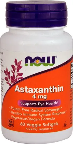 NOW Astaxantina, 4 mg, 90 cápsulas blandas, alimentosNOW Astaxantina, 4 mg, 90 cápsulas blandas, alimentos