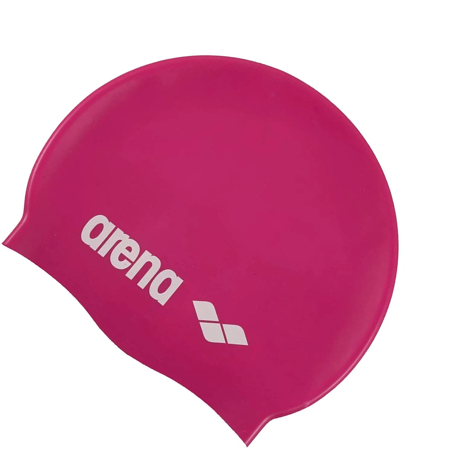 arena Classic Silicone Swim Cap, Fuchsia/White