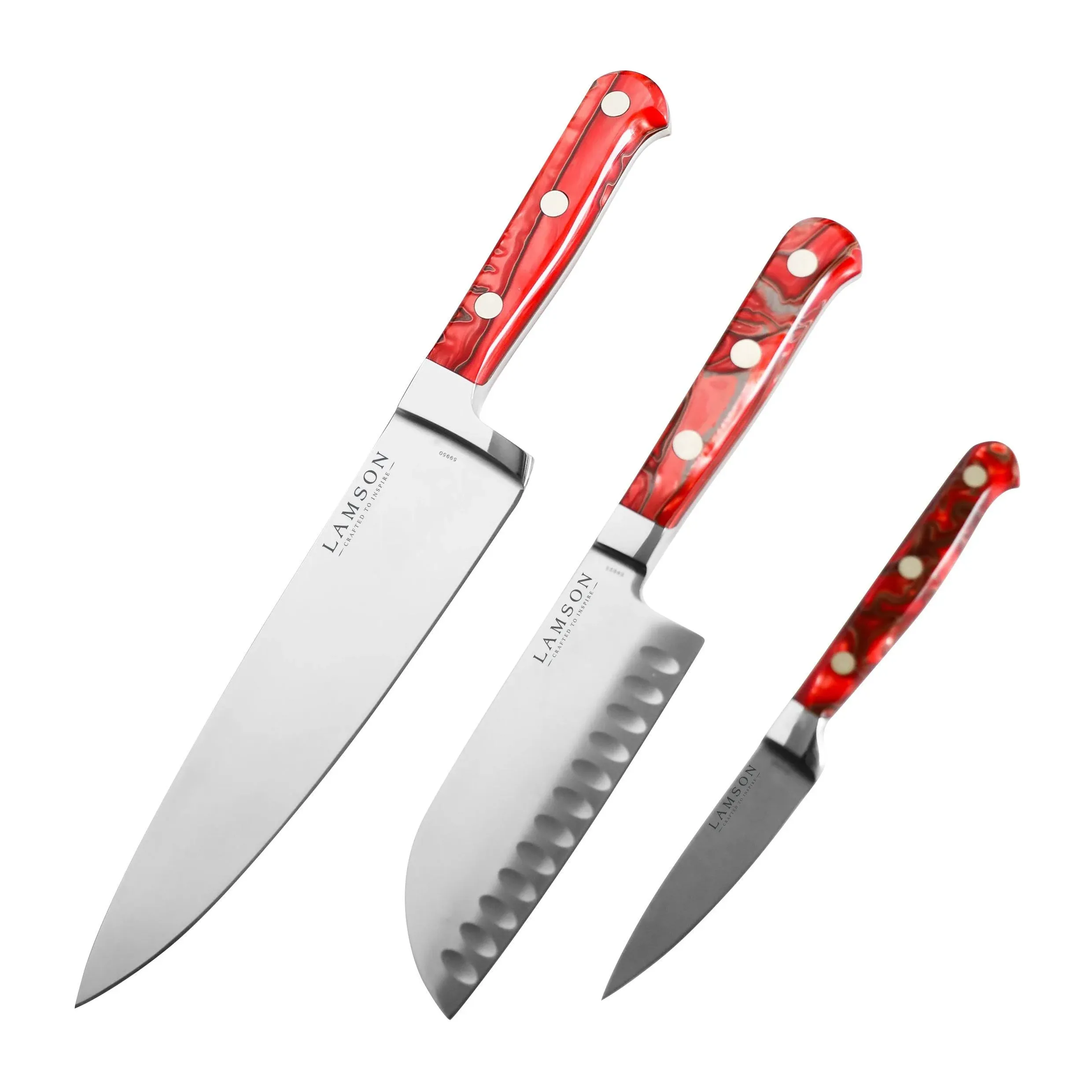 Lamson Fire Knife, 3-Piece Set, Stainless Steel