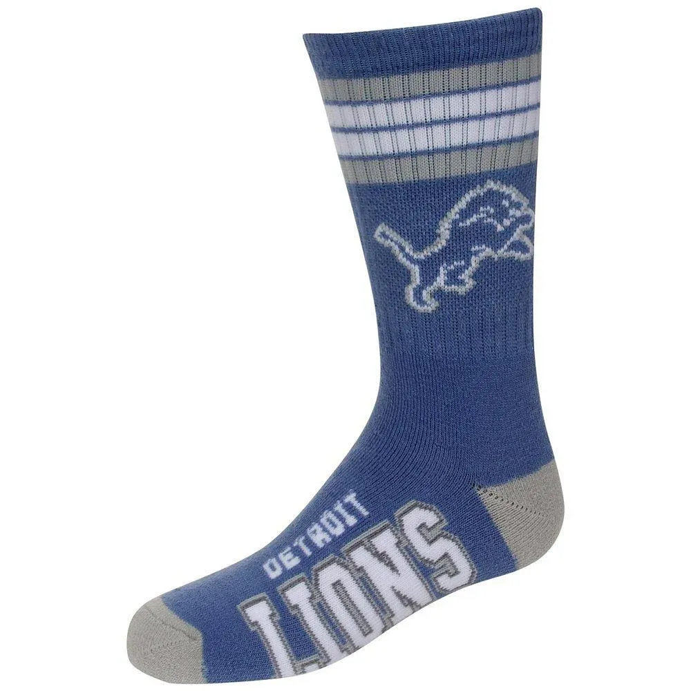 For Bare Feet Detroit Lions 4 Stripe Deuce Socks