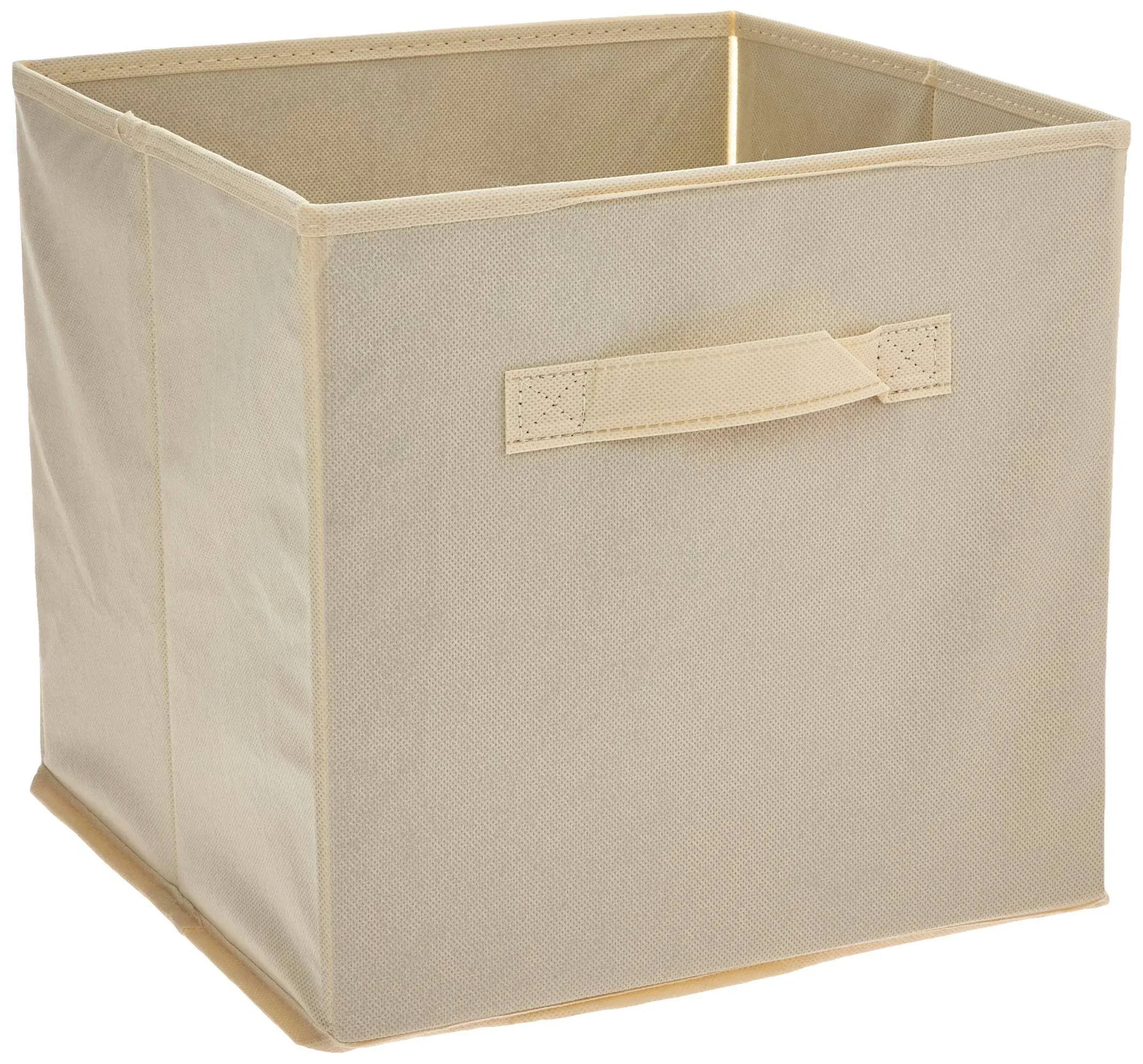 Storage Cubes - 8-Piece Collapsible Storage Bin Set for Shelves - For Organizing the Home, Office, Playroom, and Nursery by Home-Complete (Beige)