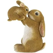 Mother and Baby Bunny Figurine