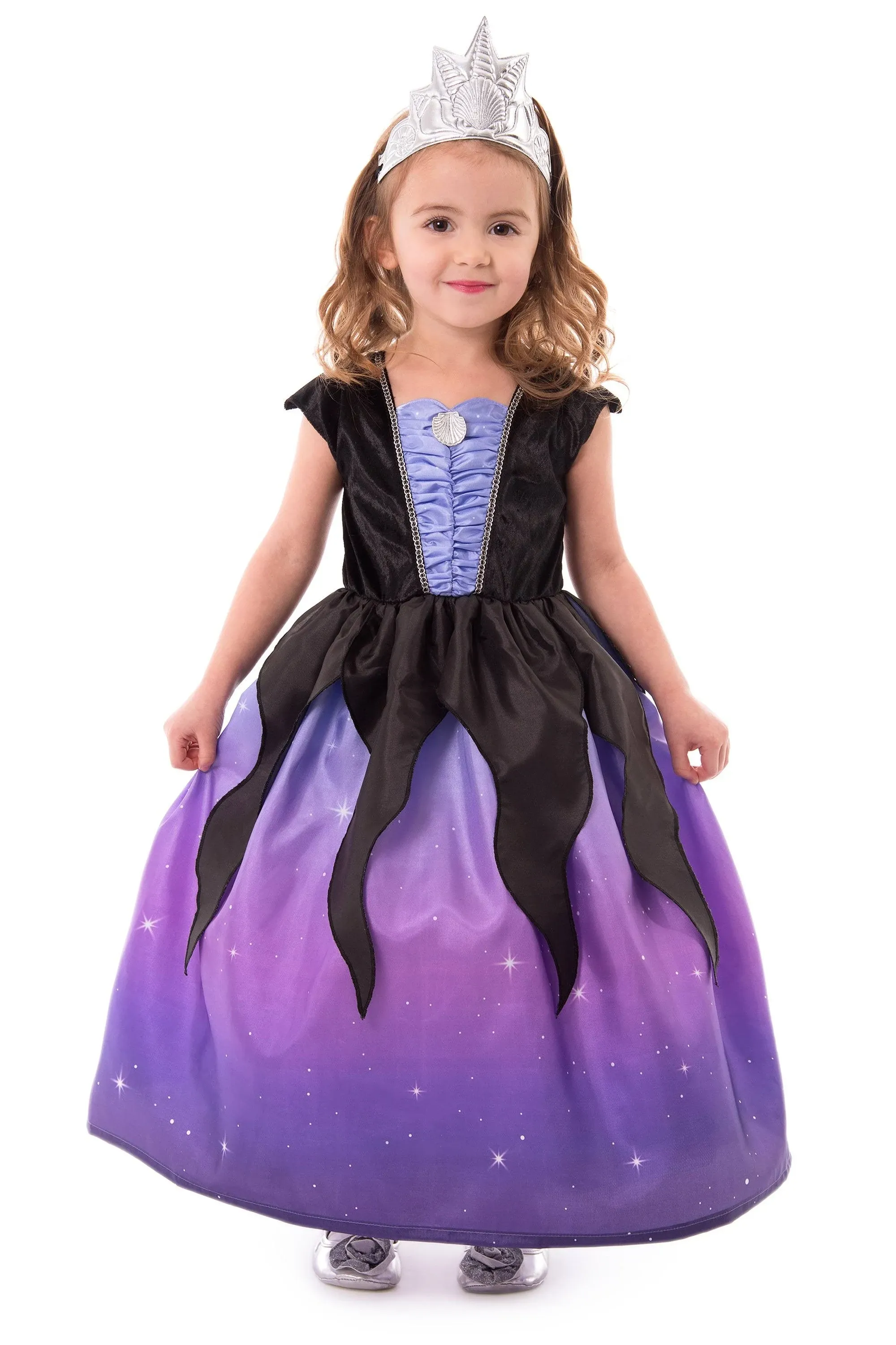 Little Adventures Sea Witch with Soft Crown Dress Up Costume