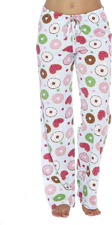 Just Love Women Pajama Pants / Sleepwear / PJs (Flying Owls White, Small)