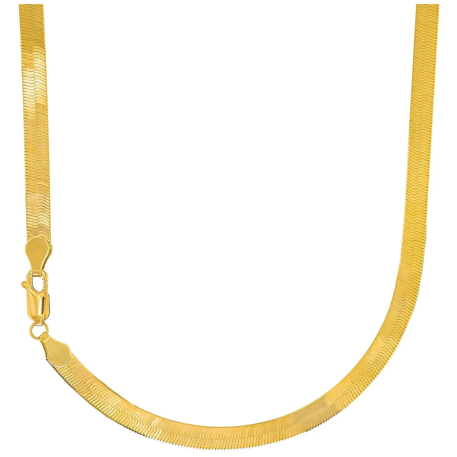 14K Solid Yellow Gold Herringbone Chain 5mm thick 20 Inches