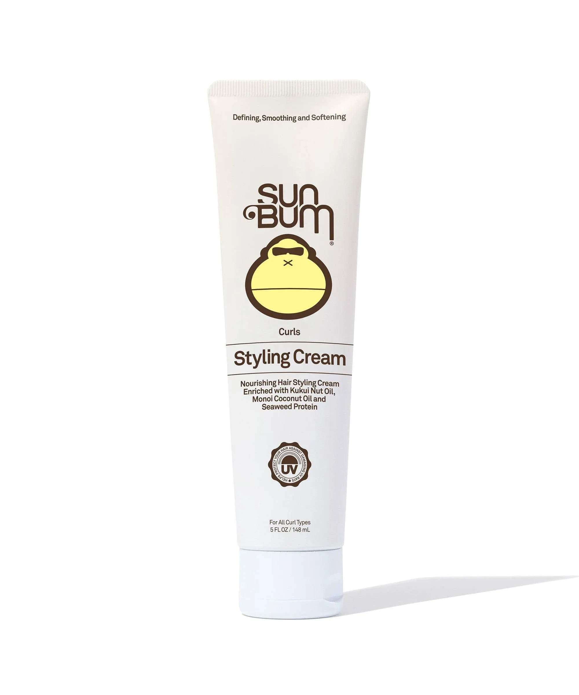 Sun Bum Curls Styling Cream | Vegan and Cruelty Free Moisturizing Hair Treatment for Wavy and Curly Hair | 5 oz