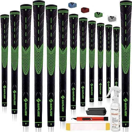 SAPLIZE Classic Rubber Golf Grips 13 Pack, High Feedback, Non-Slip, 13 Grips ...