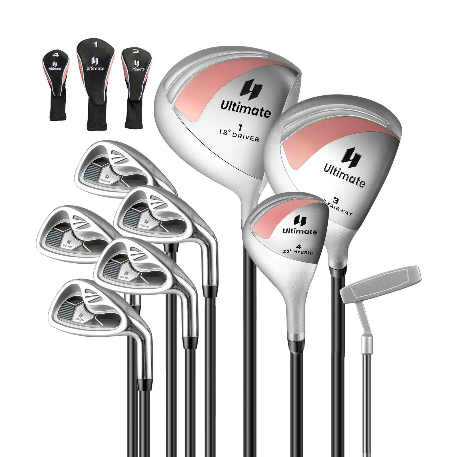 9 PCS Women&#039;s Complete Golf Club Set Right Handed w/ 460cc Alloy Driver Irons