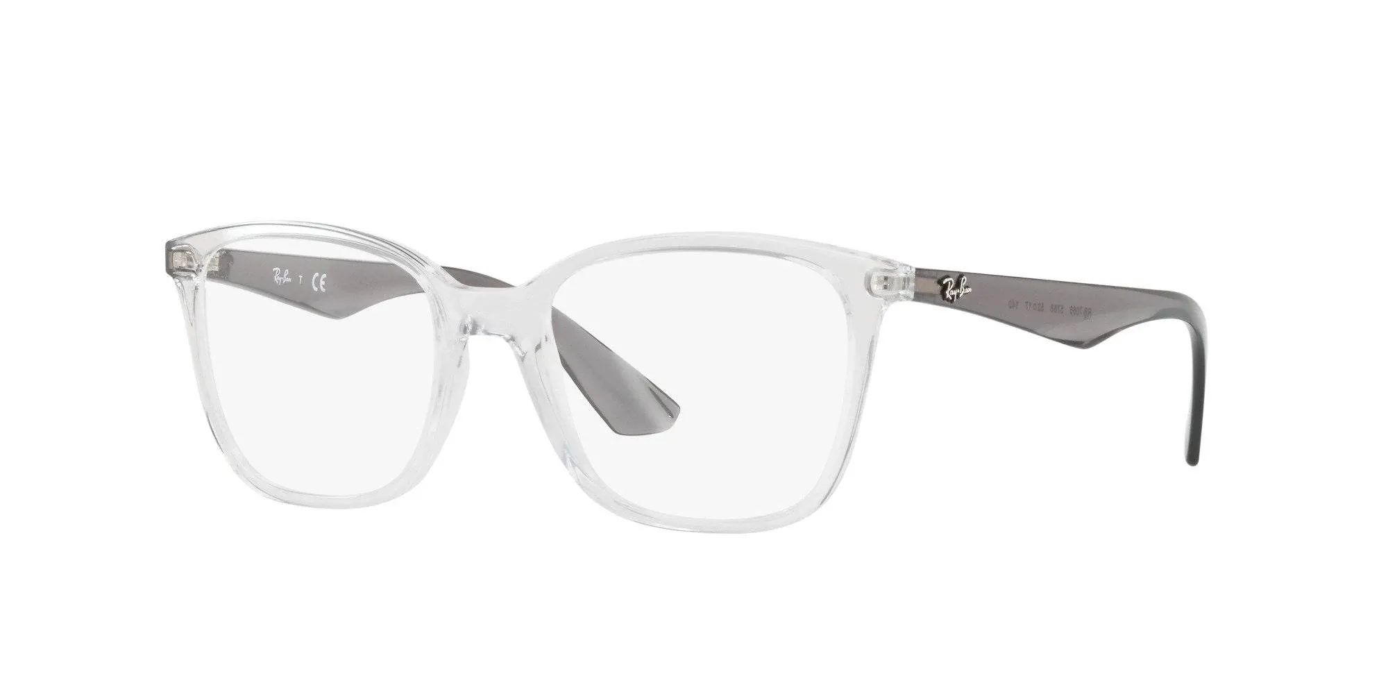 Ray-Ban RB7066 - Square Clear Gray Frame Eyeglasses | Eyebuydirect