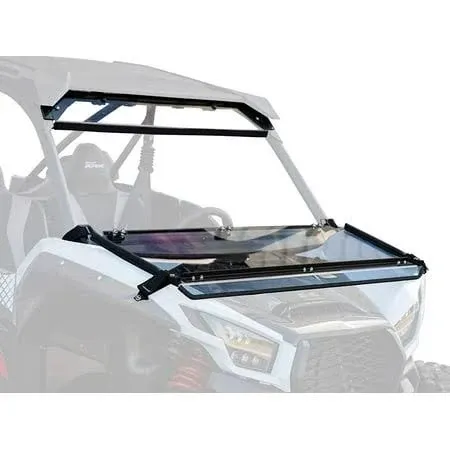 SuperATV.com Vented Front Glass Windshield with Windshield Wiper for 2020+ Kawasaki Teryx KRX 1000 | 2023+ Teryx KRX 4 1000 | DOT Approved Laminated Safety Glass Windshield | Scratch Resistant