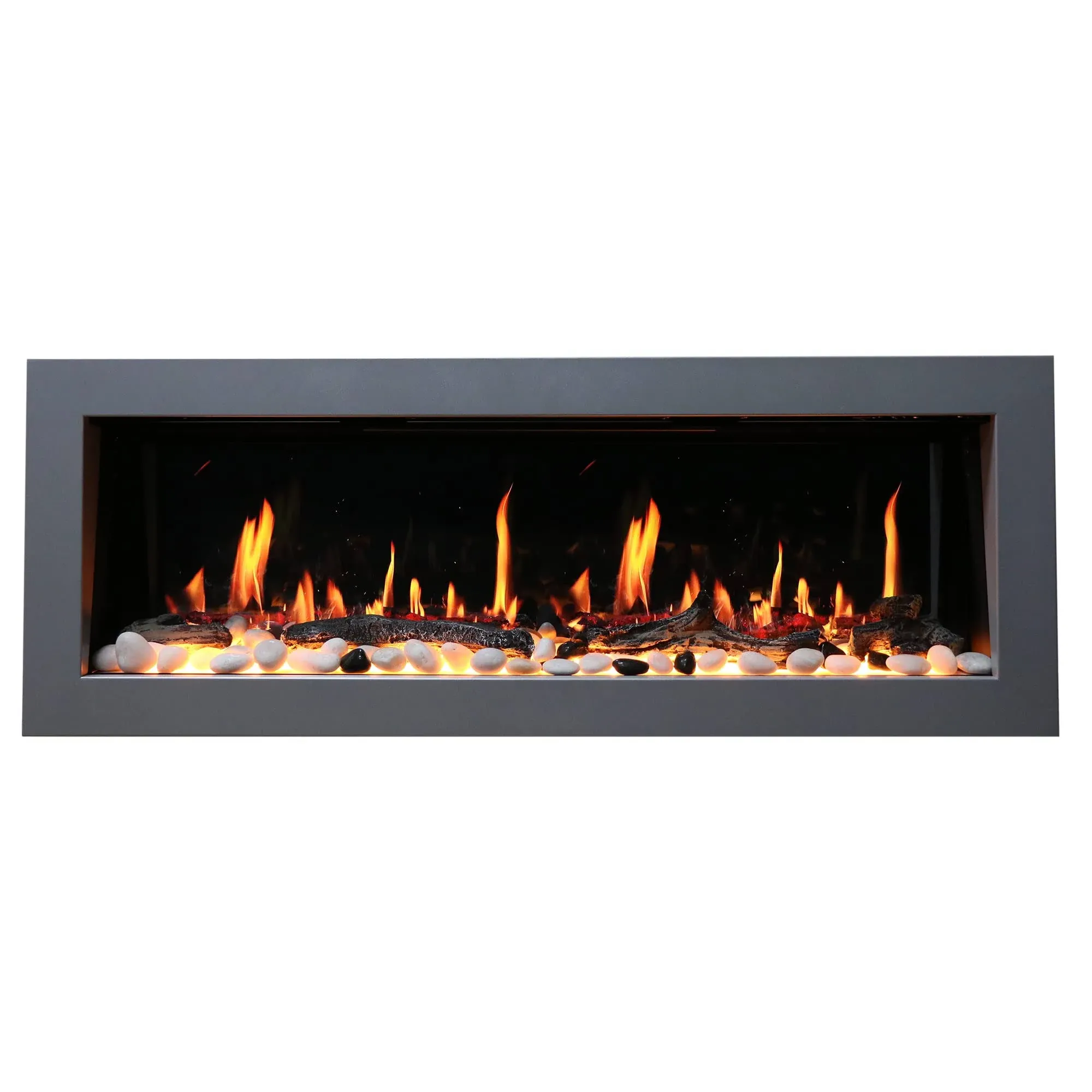 Litedeer Homes Latitude II 48" Smart Electric Fireplace with App, Crackling Fire ...