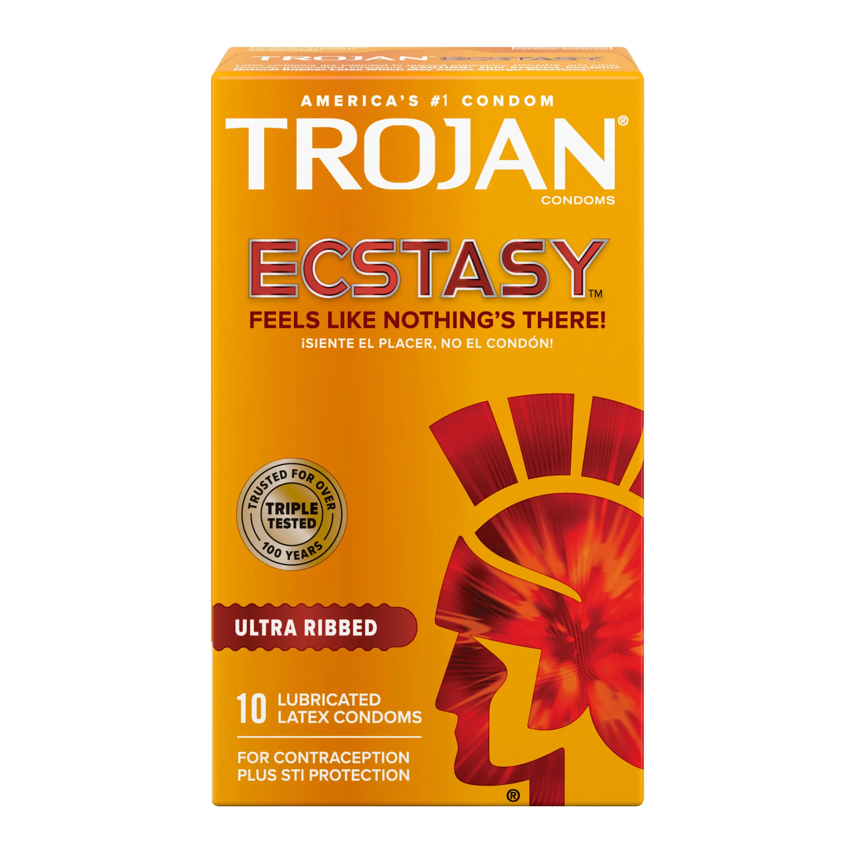 Trojan Condoms, Ecstasy, Ultra Ribbed - 10 condoms