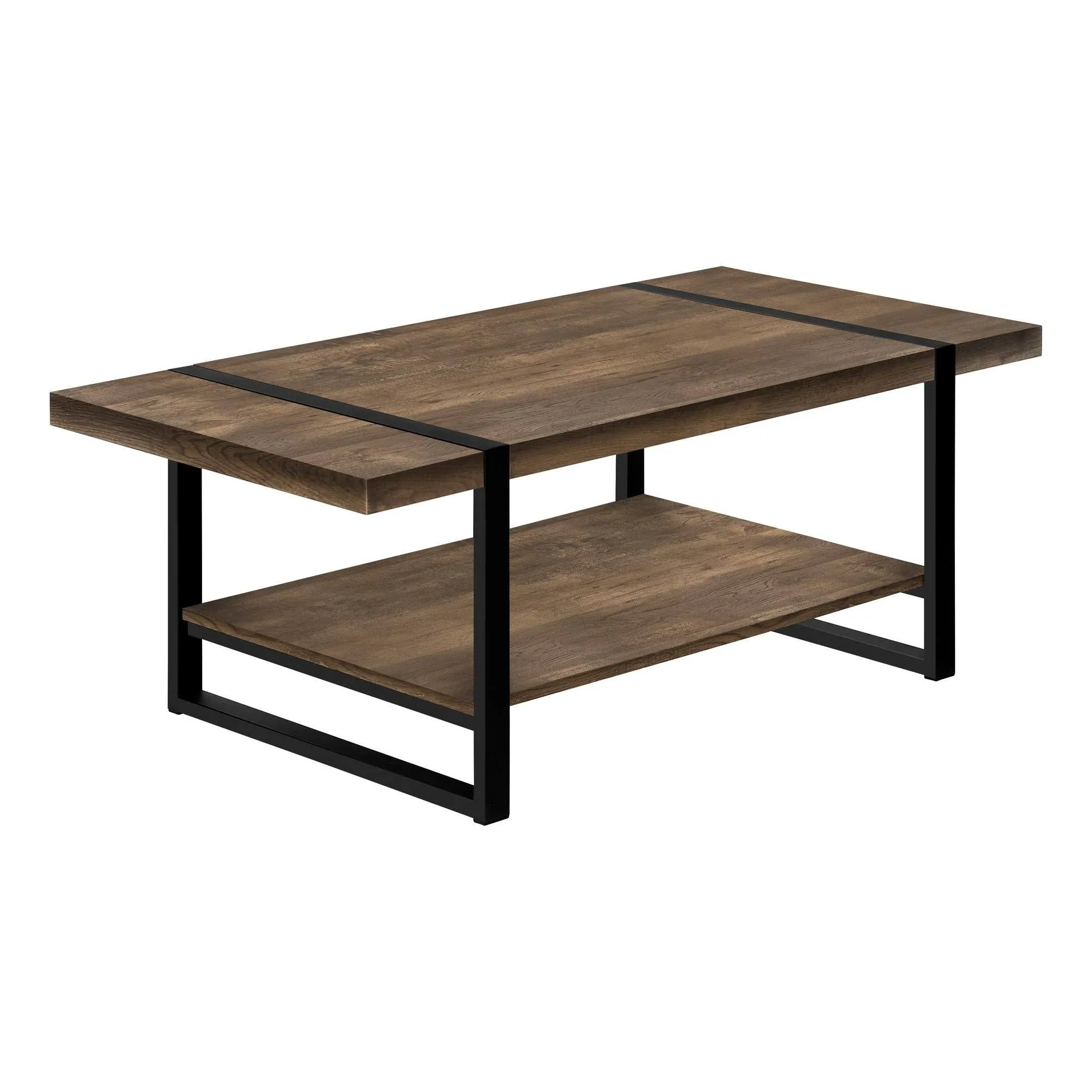 Monarch Coffee Table - Brown Reclaimed Wood-Look / Black Metal