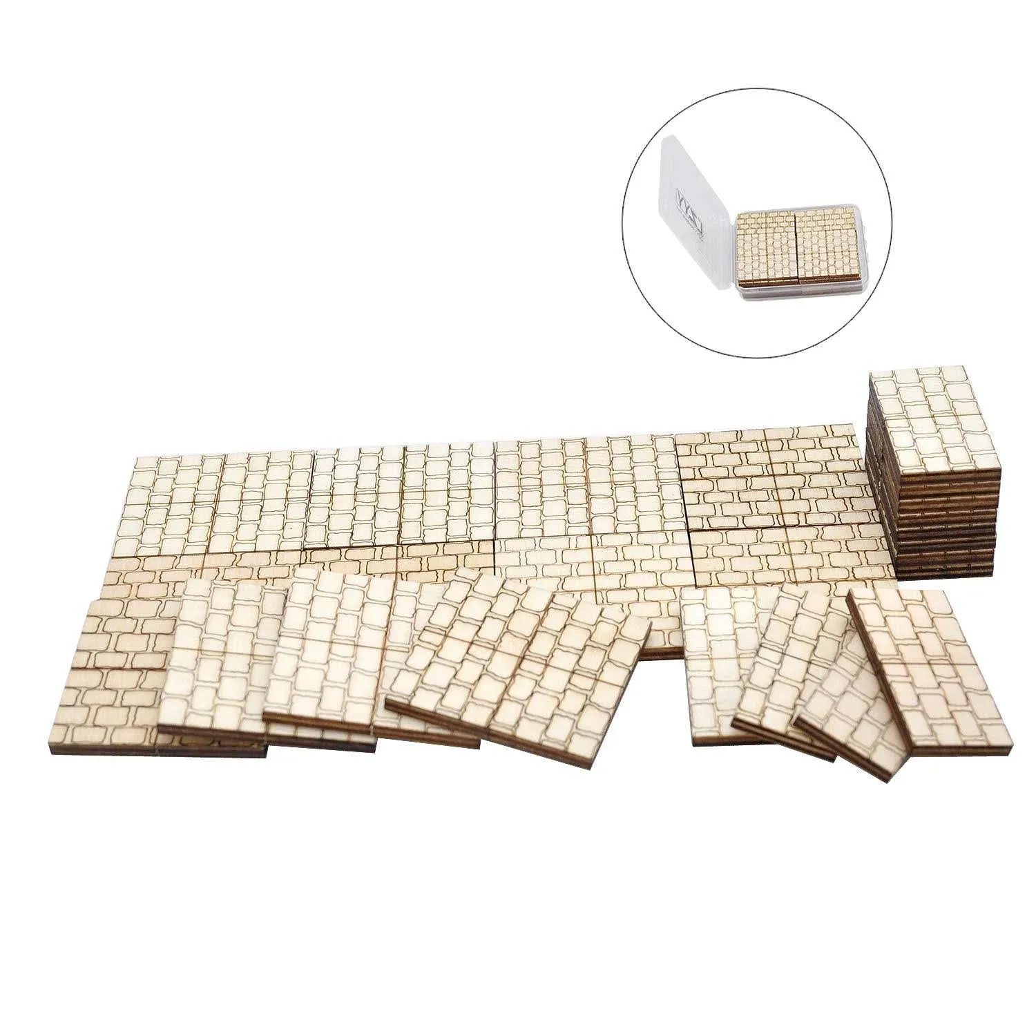 Dungeon Stone Square Floor Tiles (Set of 24) Wooden Laser Cut Modular Terrain