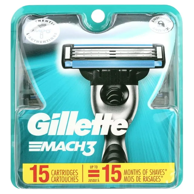 Gillette Mach3 Razor Cartridges 15 ct Pack