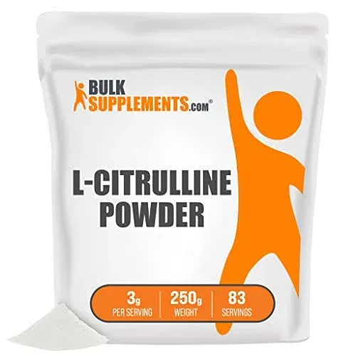 Bulksupplements.com L-Citrulline Powder - Citrulline Supplement, Citrulline Powder - L-Citrulline 3000mg, Unflavored & Gluten Free - 3G per Servings,