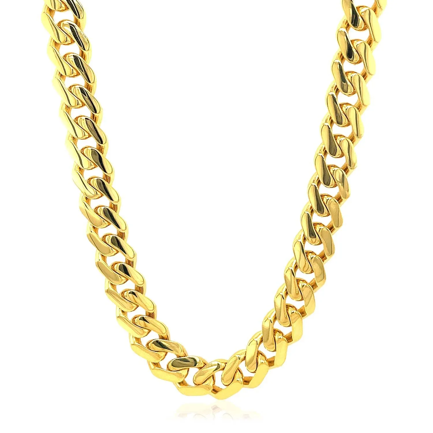 14K Yellow Gold Miami Cuban Chain Necklace