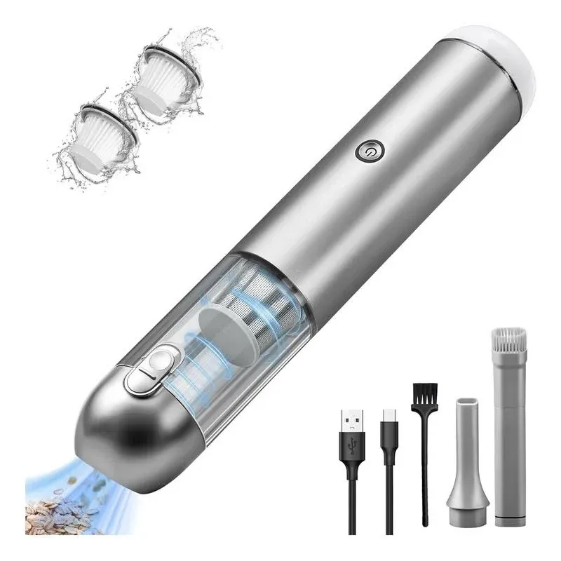 letensh Mini Car Vacuum, Portable Handheld Vacuum Cordless Rechargeable Cleaner ...