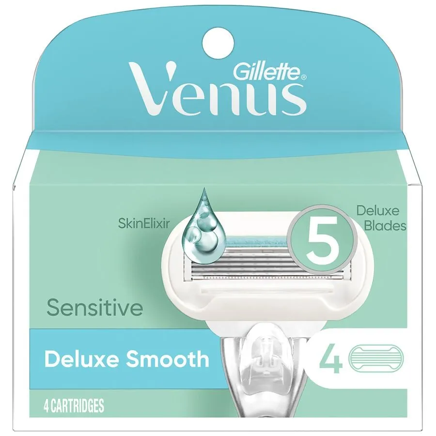 Gillette Venus Sensitive Deluxe Smooth 5-Blade Razor Blade Refills, 4 ct | CVS