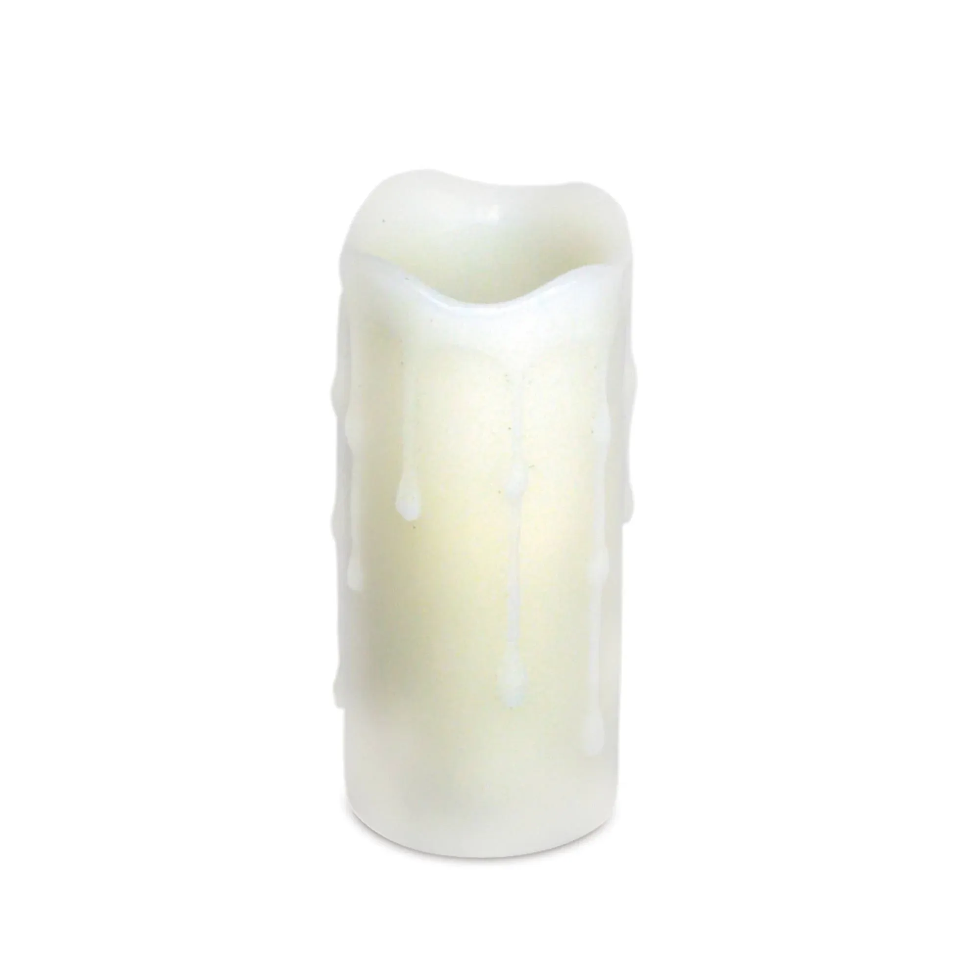 Melrose International LED White Wax Drip Pillar Candle (Set of 6)