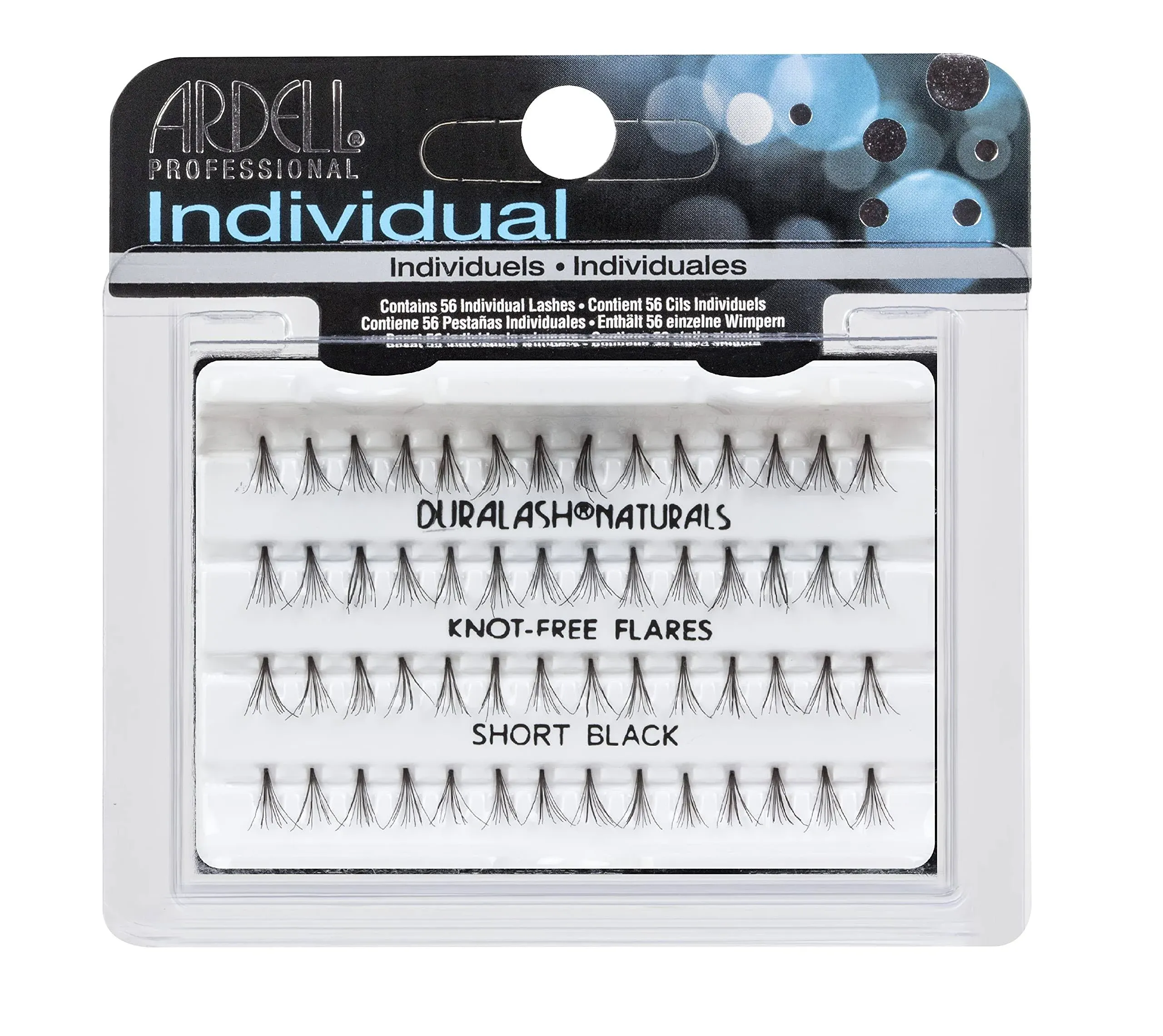 Ardell Duralash Naturals Flare Short Black 56 Lashes 6 Pack