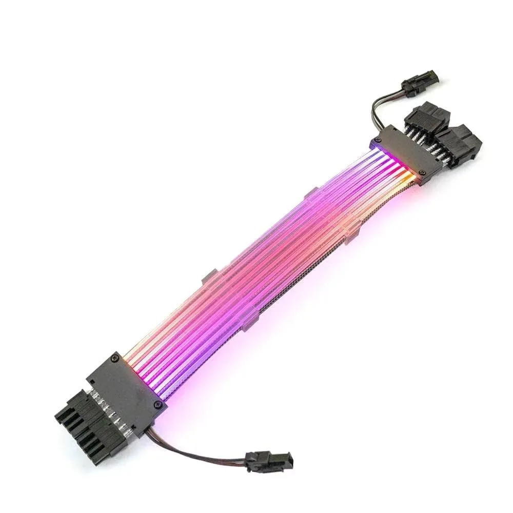 RGB Extension Cable Kit to 2 X 8-Pin GPU Addressable for Computer Gaming Case