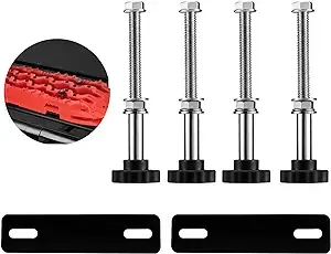 FieryRed Upgraded Traction Board Mount Pins, Anti-rust Recovery Board Mounting Kit Fit for All 4.72"~6.69"（12~17cm） Hole Spacing