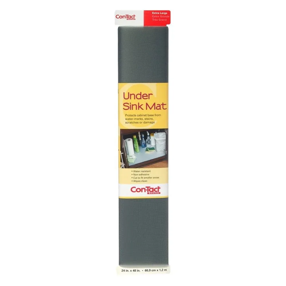 Con-Tact KTCH-CUSM02-06 Non-Adhesive Woven Undersink Mat, Graphite