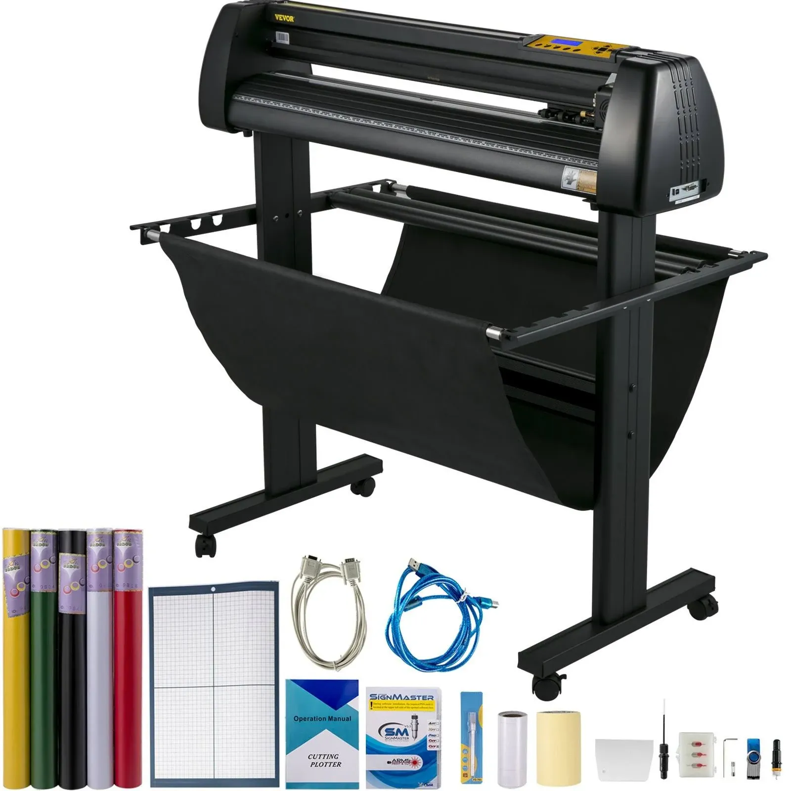 VEVOR Off-line Vinyl Cutter Machine 870mm Vinyl Printer U-Disk, 34 inch Plotter 