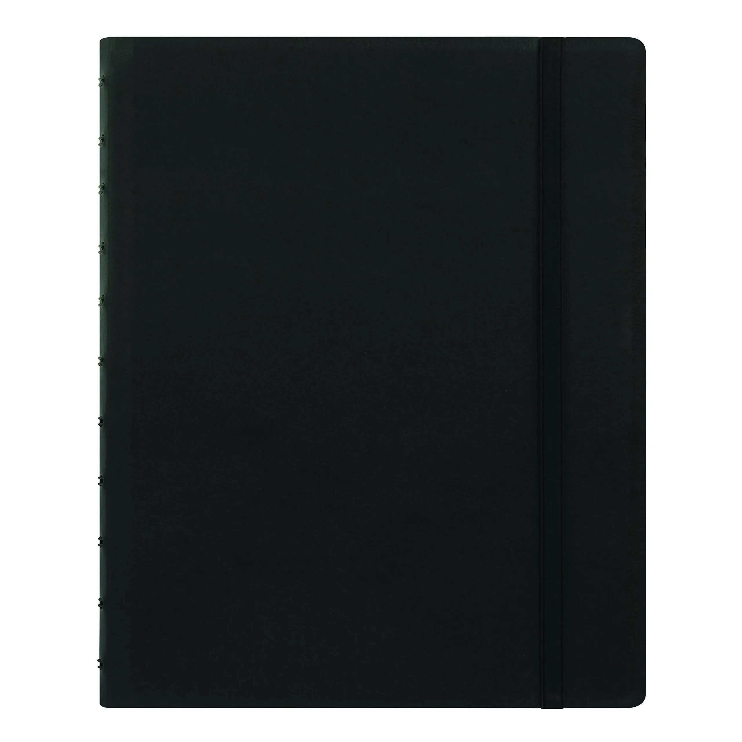 Filofax REFILLABLE NOTEBOOK CLASSIC, 10.8" x 8.5" Black - Elegant leather-look cover with moveable pages - Elastic closure, index, pocket and page marker (B115101U), Letter Size