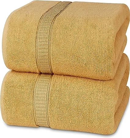 Utopia Towels - Luxurious Jumbo Bath Sheet 2 Piece - 600 GSM 100% Ring Spun Cotton Highly Absorbent and Quick Dry Extra Large Bath Towel - Soft Hotel Quality Towel (35 x 70 Inches, Lavender)