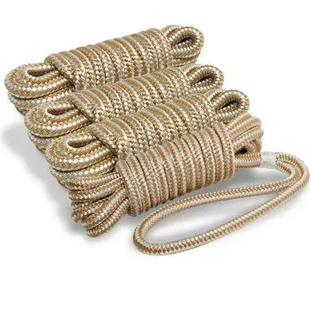 Five Oceans 4-Pack 5/8 inch x 25' Dock Lines, Boat Rope, Boat Ropes for Docking ...