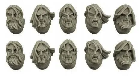 CB58 21 Spellcrow Space Knights Heads with Long Hair