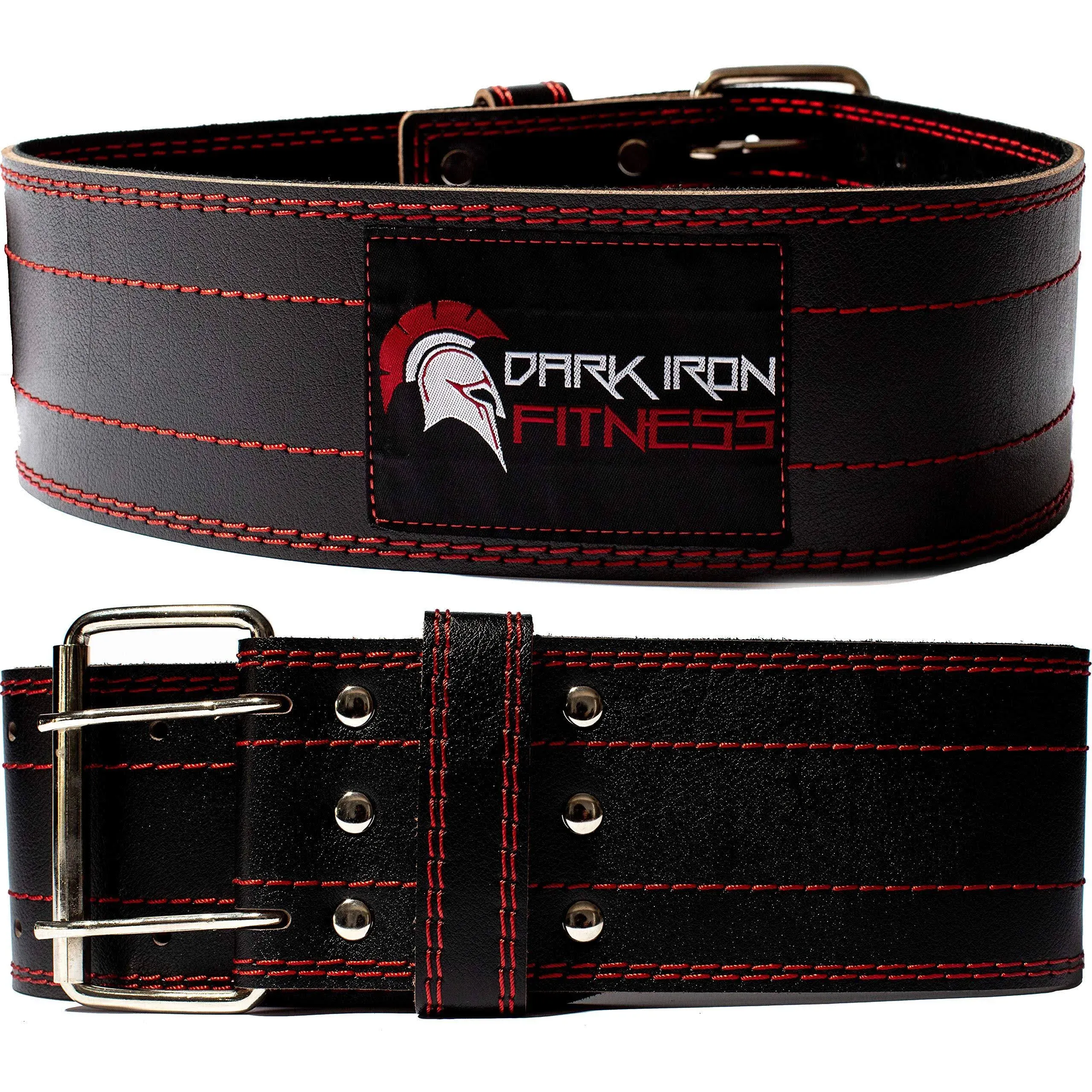 Dark Iron Fitness Genuine Leather Pro Weight Lifting Belt for Men and Women - -