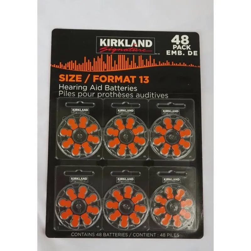 Kirkland Signature Premium Quality Hearing Aid Batteries 48