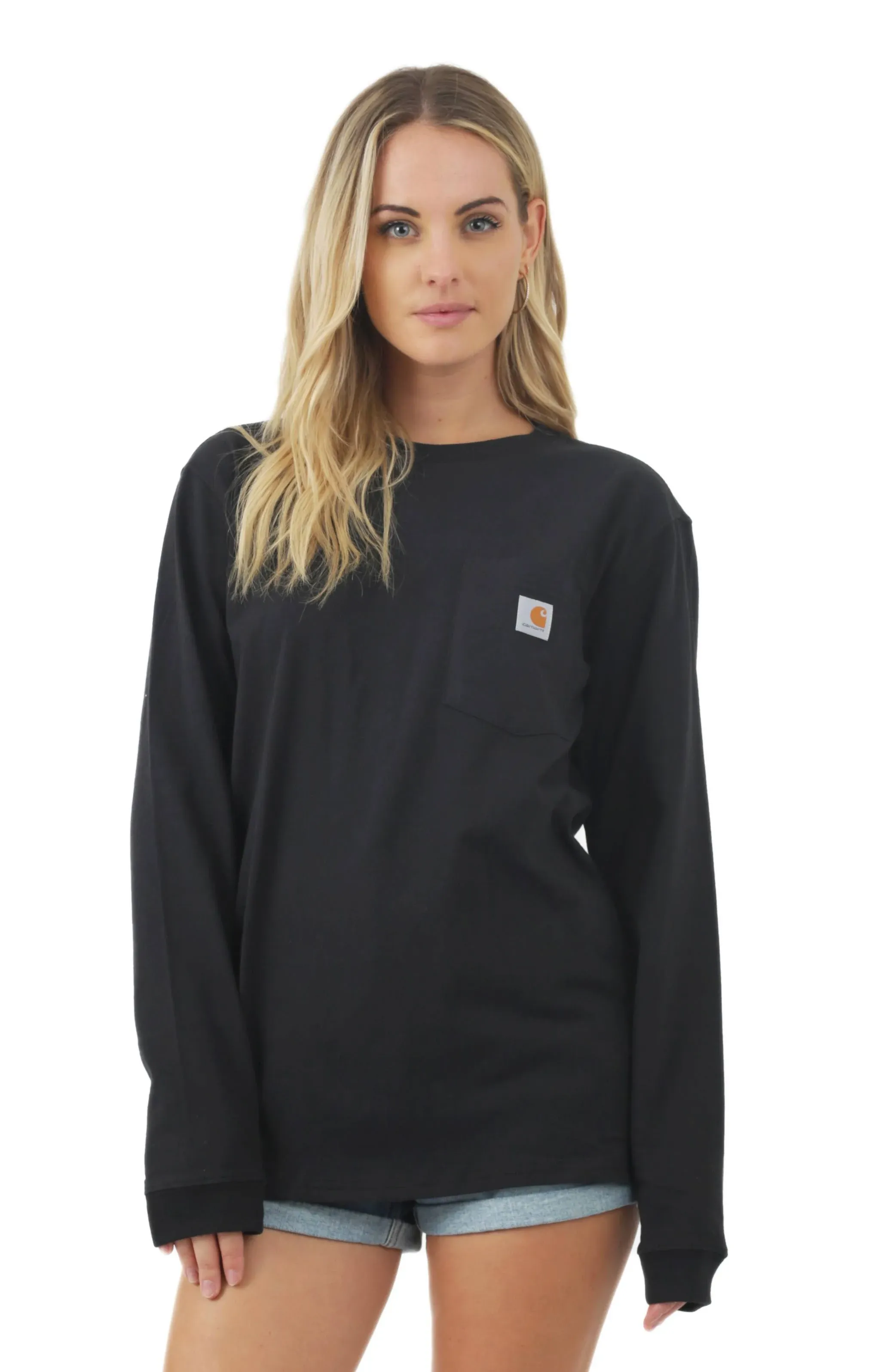 Carhartt Workwear Pocket Long-Sleeve T-Shirt - Women's Black, Xs