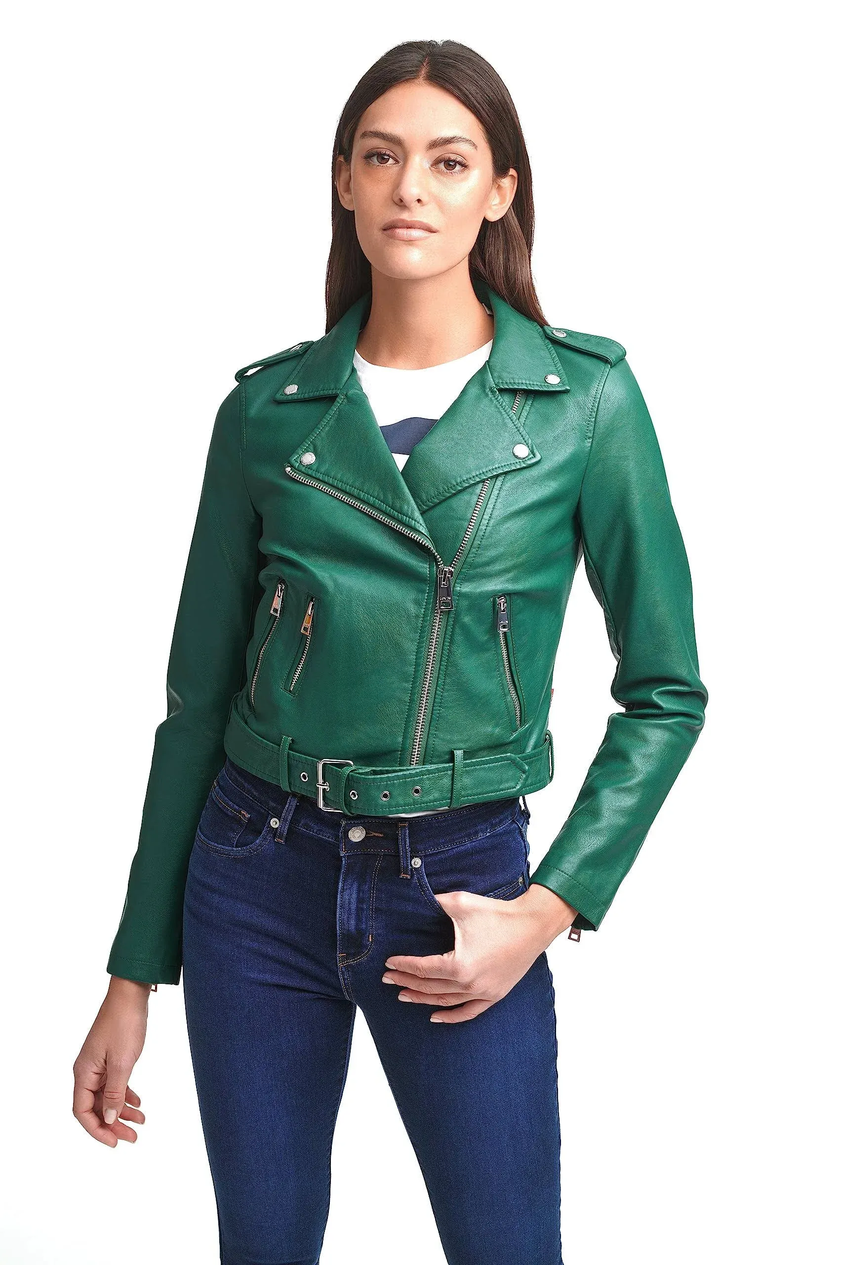 Women's Levi's® Belted Faux Leather Motorcycle Jacket