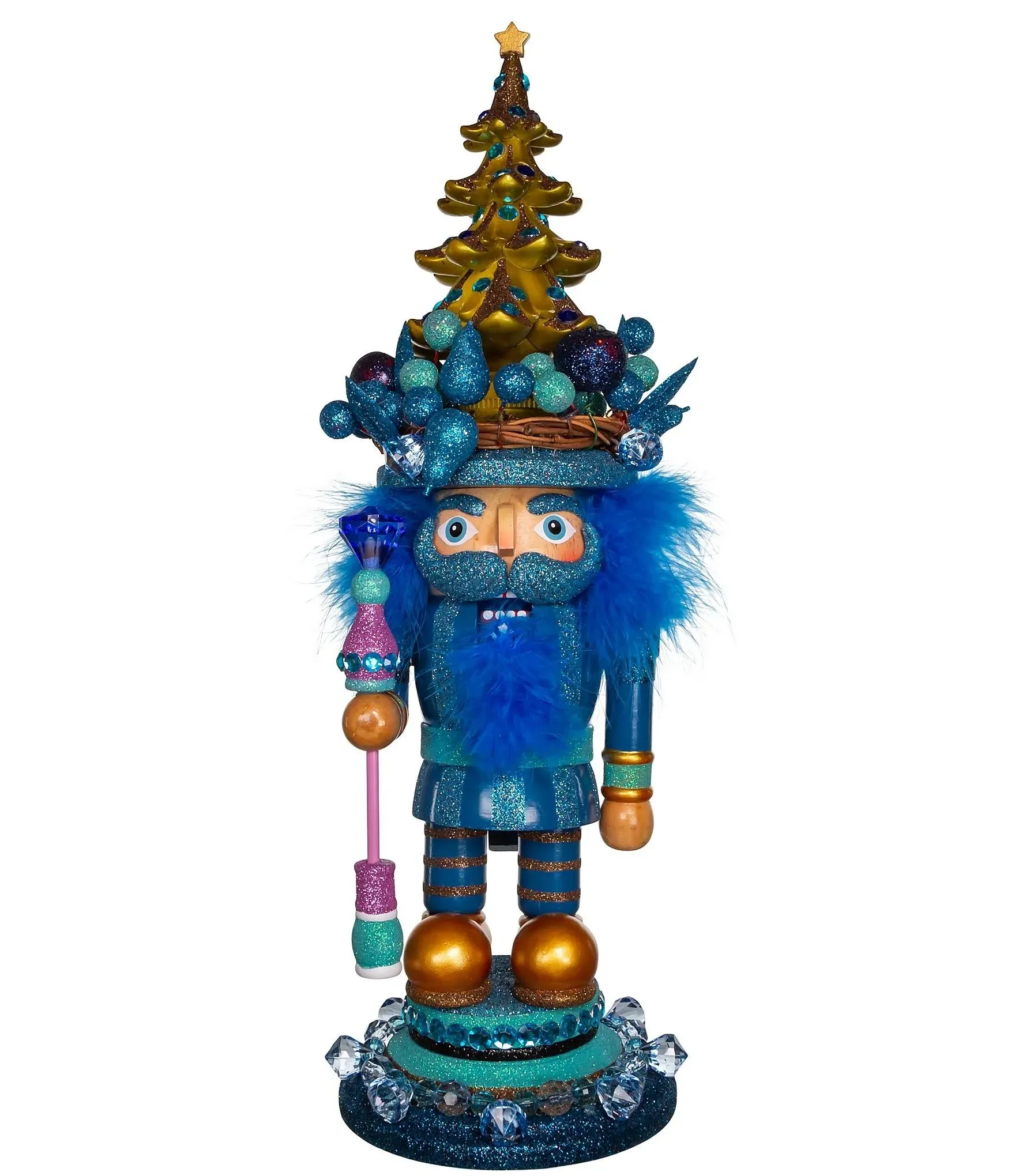 Kurt Adler 18" Hollywood Nutcrackers Blue With Tree