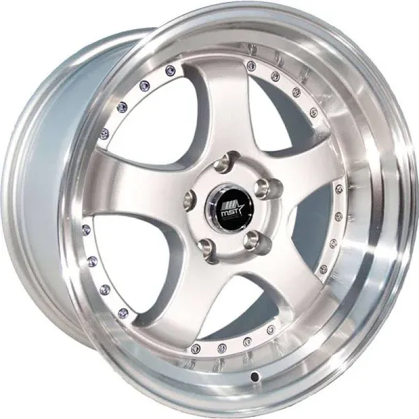 MST MT07 Rim 17X9 5x114.3 Offset 20 Silver w/Machined Lip (Quantity of 1)