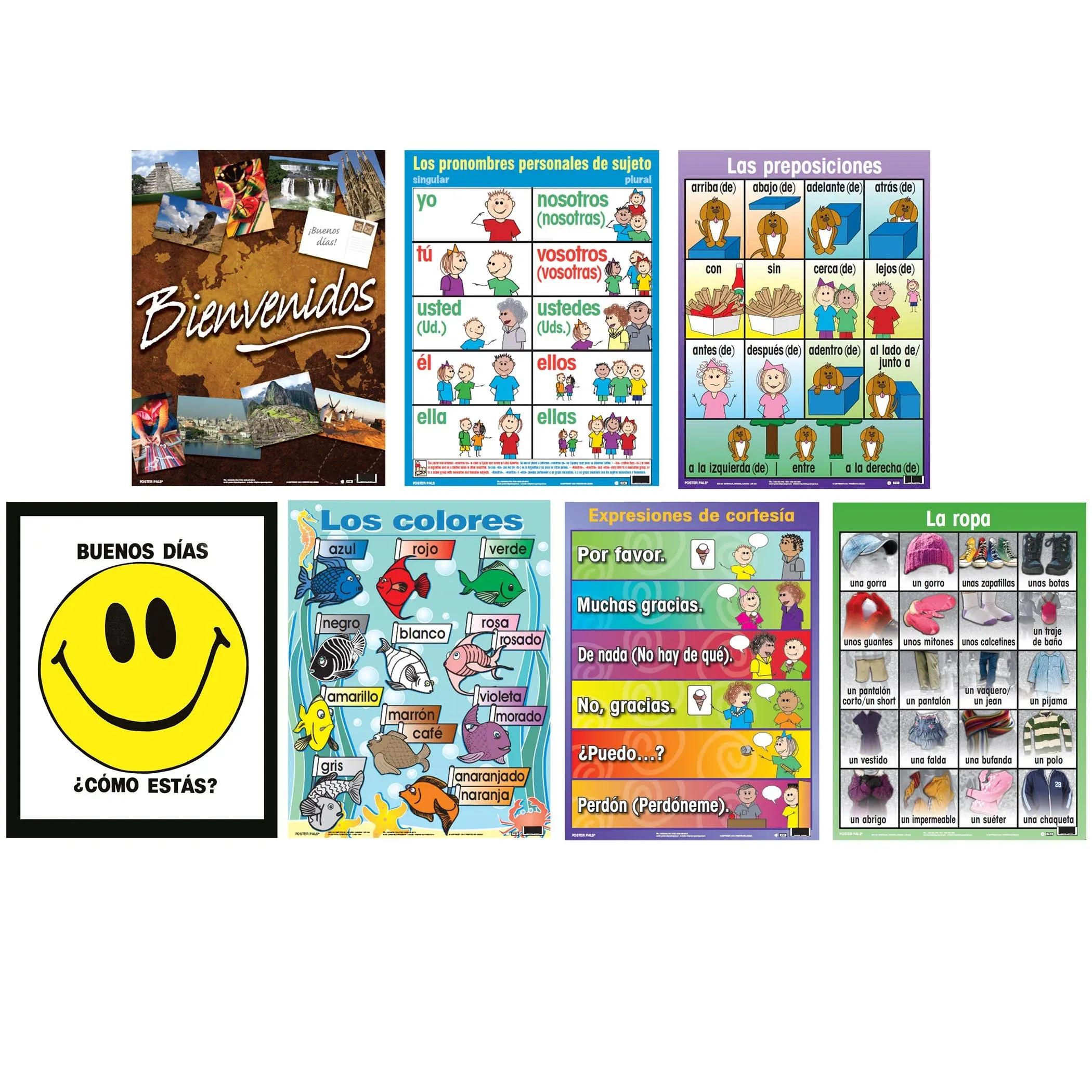 Poster Pals Spanish Essential Classroom Posters Set II