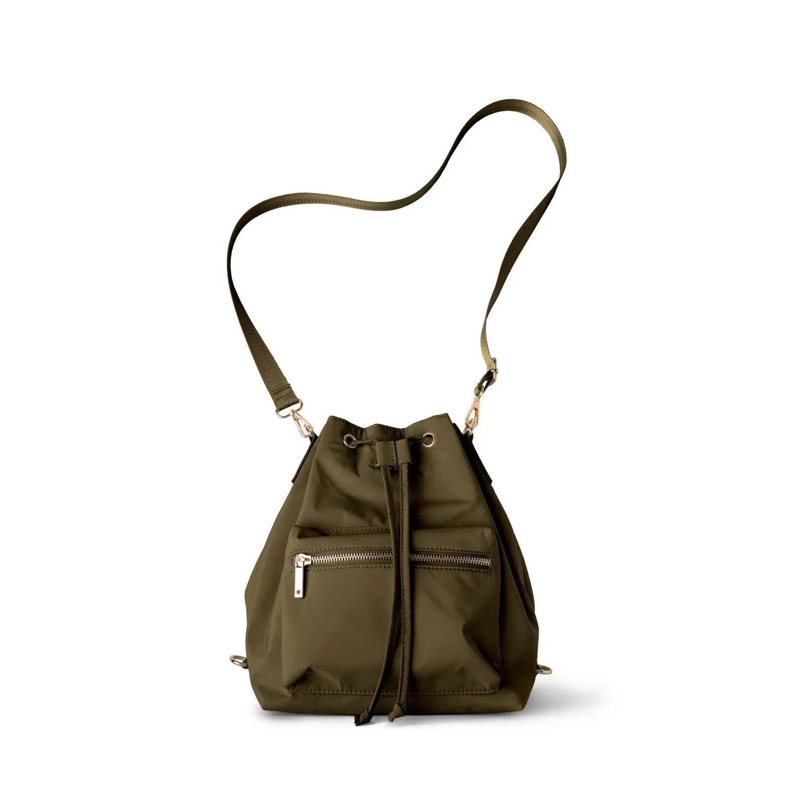 Kedzie Aries Convertible Bucket Bag (olive)