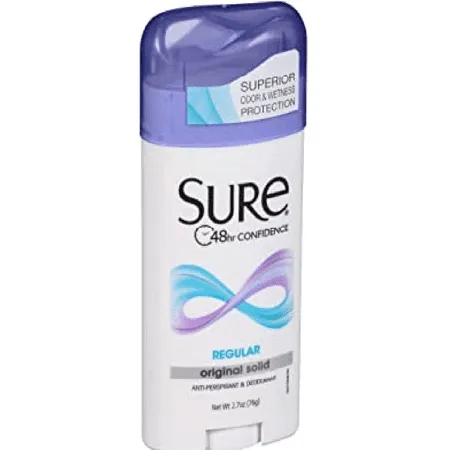 Sure Deodorant Original Solid, Regular - 2.7 oz (Pack of 7)