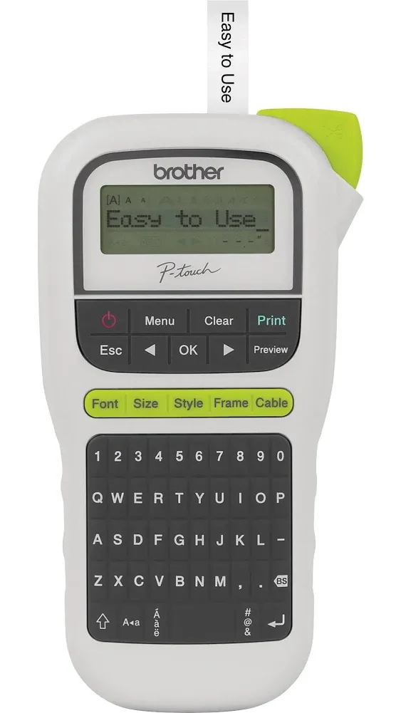 Brother P-Touch Easy Portable Label Maker, White/Grey