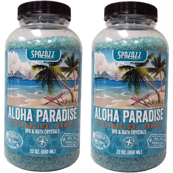 Spazazz Aromatherapy Spa and Bath Crystals - Aloha Paradise 22 oz (2 Pack)