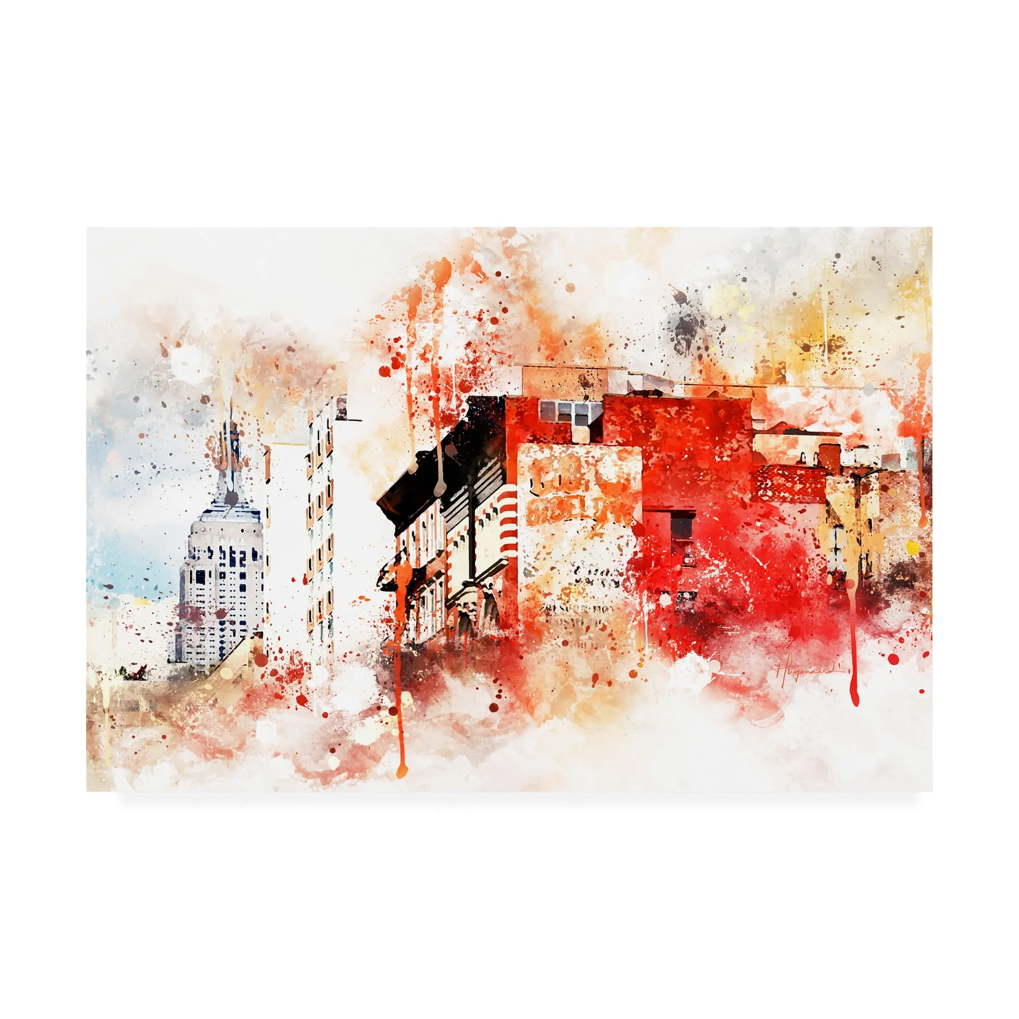 Trademark Fine Art 'NYC Watercolor Collection - Manhattan Architecture' Canvas Art by Philippe Hugonnard