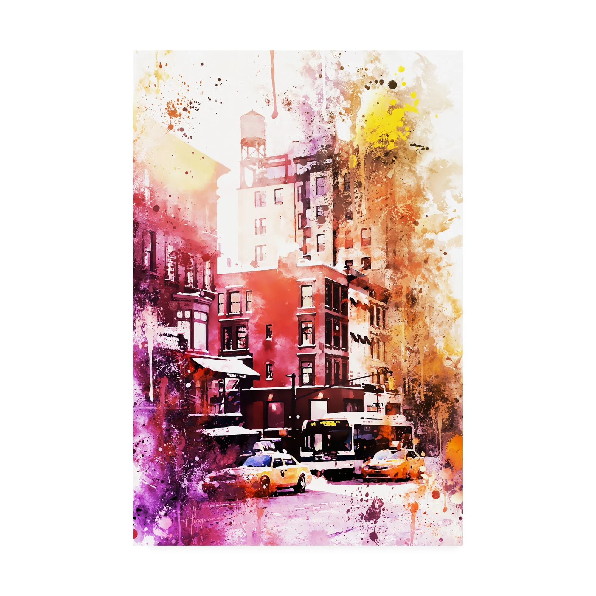 Trademark Fine Art 'NYC Watercolor Collection - New York Architecture' Canvas Art by Philippe Hugonnard