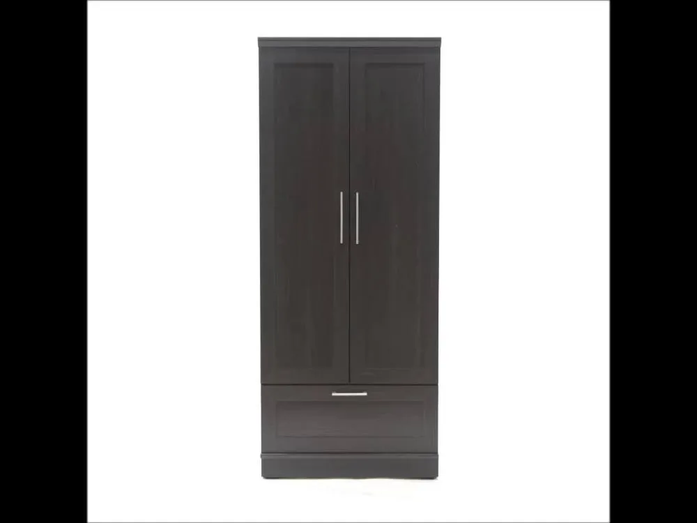 Sauder HomePlus 29'' Wardrobe Cabinet, Dakota Oak, 71.13" x 29" x 21"