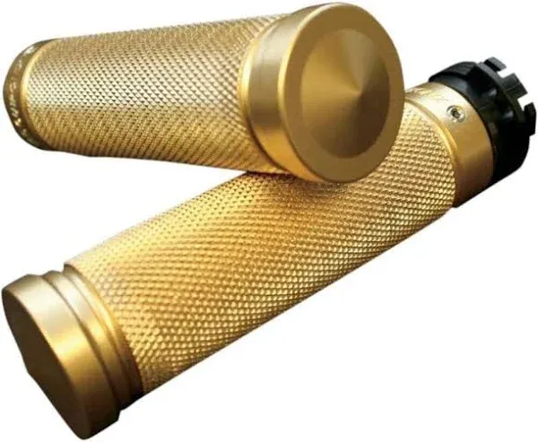 Accutronix GR100-K5 Custom Grips - Knurled (Brass), Gold