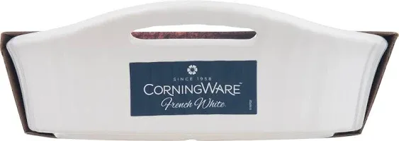 CorningWare French White 3 qt Oblong Casserole Dish with Sleeve