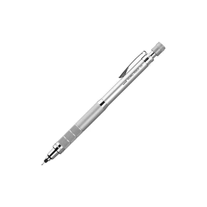 Uniball Kuru Toga Elite Mechanical Pencil Starter Kit with Silver Barrel and 0.5mm Tip, 60 Lead Refills, and 5 Pencil Eraser Refills, HB #2, Office Supplies, School Supplies, Drafting